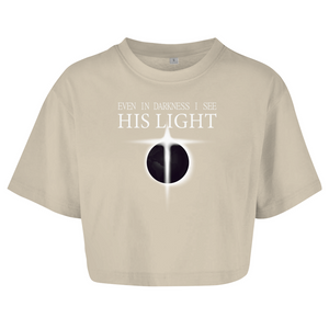 Damen Oversize Crop Top even in darkness i see his light