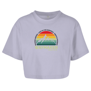 Damen Oversize Crop Top waymaker isaiah 42:16