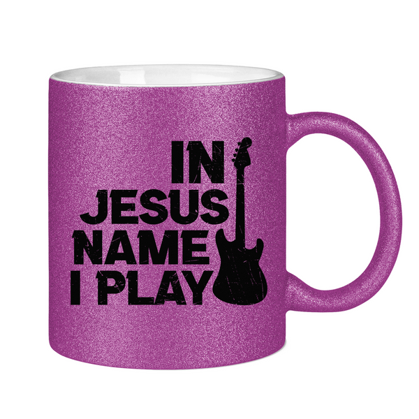 Glitzertasse in jesus name i play kirchenchor