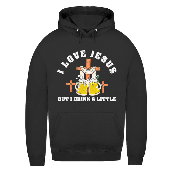 Damen Hoodie i love jesus but i drink a little bier