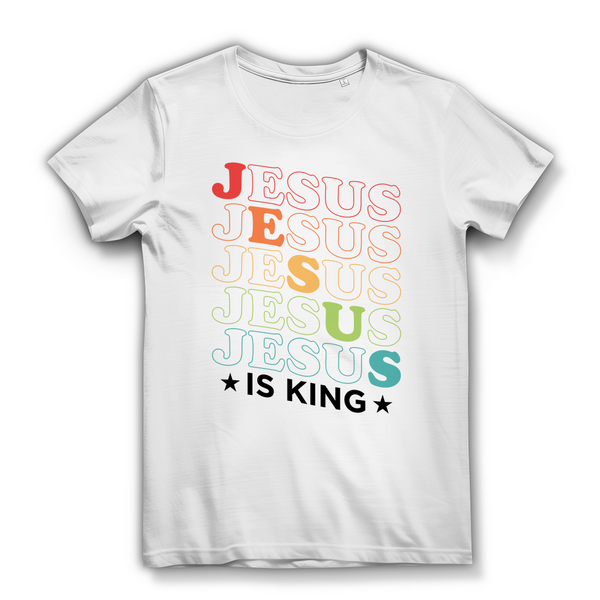 Damen Bio T-Shirt jesus is king retro