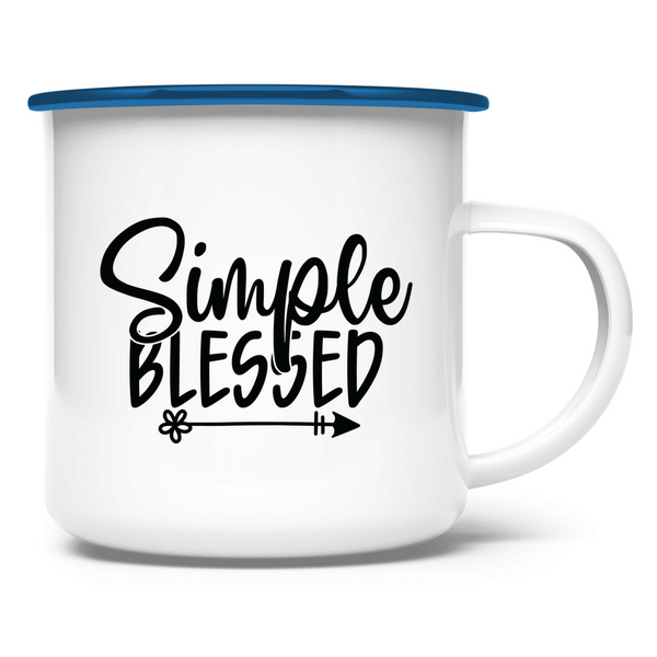 Emaille Tasse simple blessed