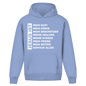 Oversize Hoodie Ohne Kordel jesus ist mein gott