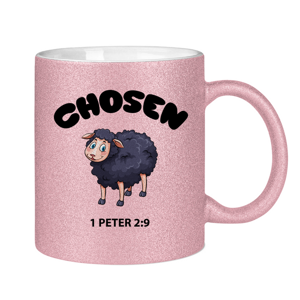 Glitzertasse chosen schaf 1 peter 2:9