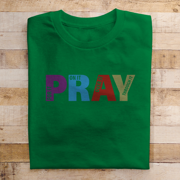 Herren T-Shirt pray on it