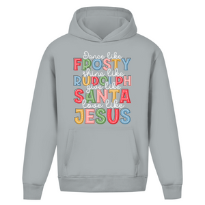 Oversize Hoodie Ohne Kordel give like santa love like jesus