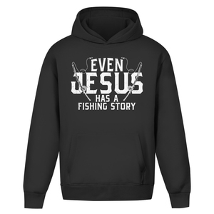 Oversize Hoodie Ohne Kordel even jesus has a fishing story angler