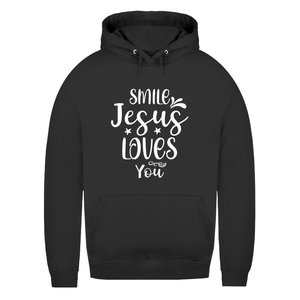 Damen Hoodie smile jesus loves you