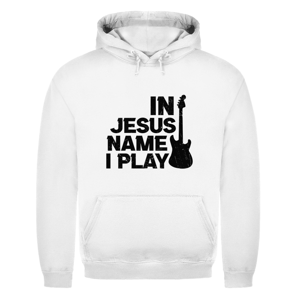 Herren Hoodie in jesus name i play guitarist