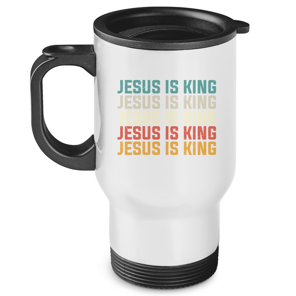 Edelstahl-Thermobecher jesus is king