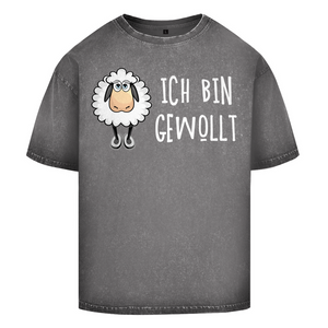 Oversize Washed T-Shirt ich bin gewollt