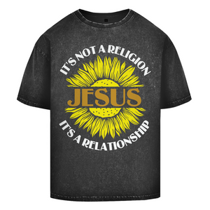 Oversize Washed T-Shirt jesus its a repationship