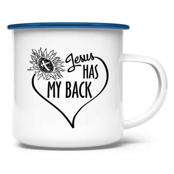 Emaille Tasse jesus has my back