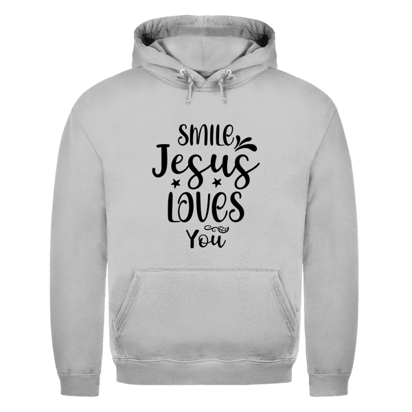 Herren Hoodie smile jesus loves you