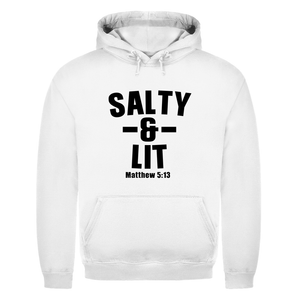 Herren Hoodie salty and lit matthew 5:13