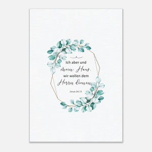 dem herrn dienen josua 24,15 Leinwandbild