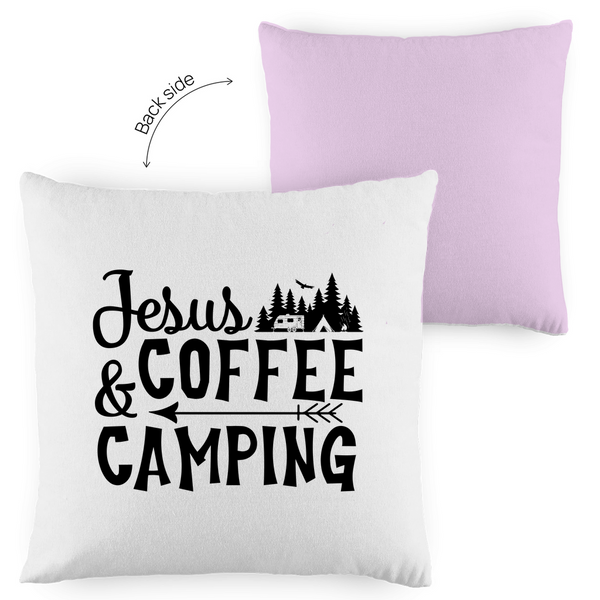 Kopfkissen zweifarbig jesus coffee camping