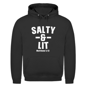 Herren Hoodie salty and lit matthew 5:13