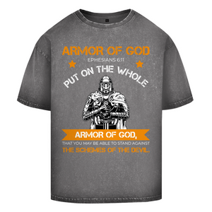 Oversize Washed T-Shirt armor of god ephesians 6:11