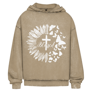 Oversize Washed Hoodie blessed