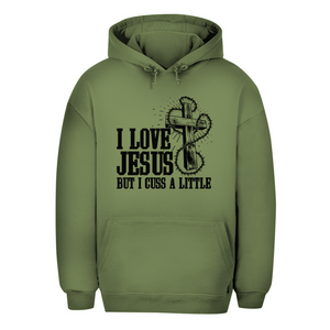 Unisex Oversize Hoodie i love jesus but i cuss a little