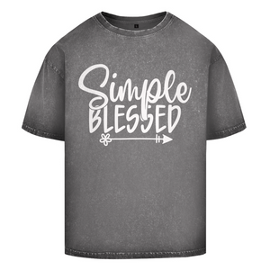 Oversize Washed T-Shirt simple blessed