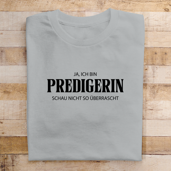 Herren T-Shirt ja ich bin predigein