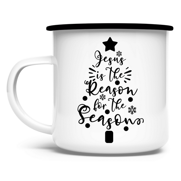 Emaille Tasse jesus is the reason for the season weihnachten