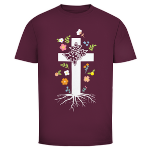 Herren T-Shirt kreuz roots