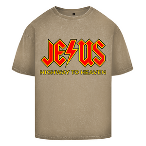 Oversize Washed T-Shirt jesus highway to heaven