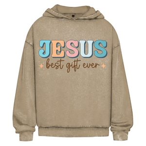 Oversize Washed Hoodie jesus best gift ever