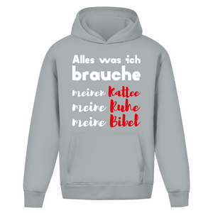 Oversize Hoodie Ohne Kordel alles was ich brauche