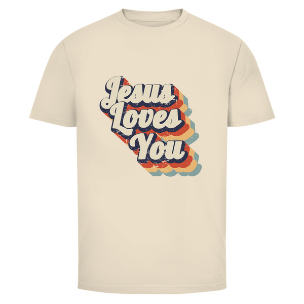 Herren T-Shirt jesus loves you