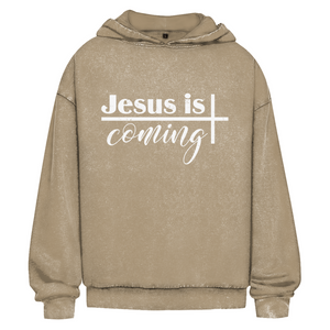 Oversize Washed Hoodie jesus is comig