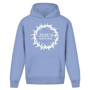 Oversize Hoodie Ohne Kordel jesus könig der könige dornenkrone