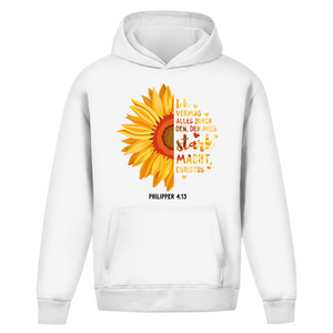 Oversize Hoodie Ohne Kordel christus der mich stark macht philipper 4.13