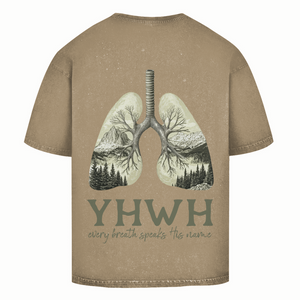 Oversize Washed T-Shirt yhwh every breath speakt his name