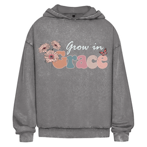 Oversize Washed Hoodie grow in grace