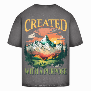 Oversize Washed T-Shirt created with a purpose ephesians 2:10