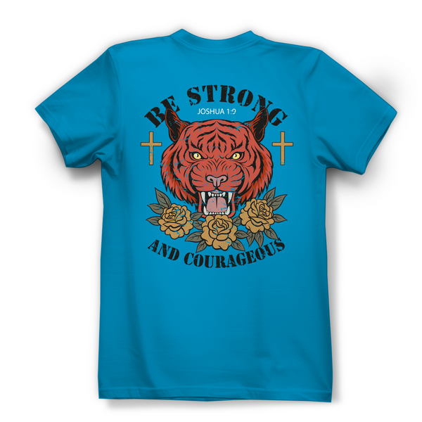 Damen Bio T-Shirt be strong and courageous joshua 1:9