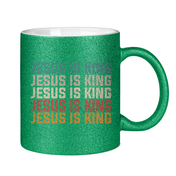 Glitzertasse jesus is king