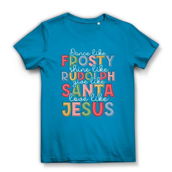 Damen Bio T-Shirt give like santa love like jesus