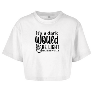 Damen Oversize Crop Top would be light matthew 5:14