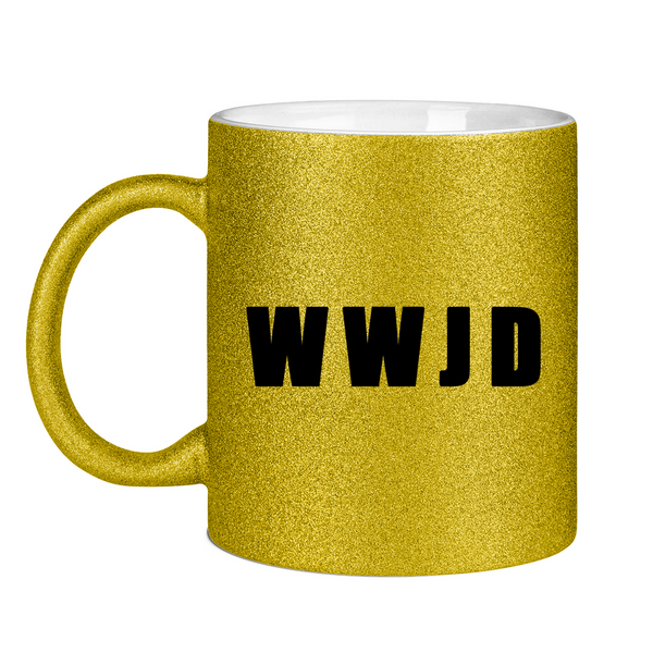 Glitzertasse wwjd