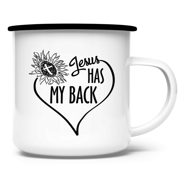 Emaille Tasse jesus has my back