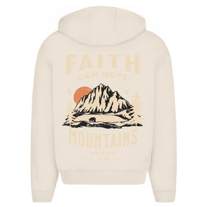 Oversize Zipper Hoodie faith can move mountains matthew 17:20