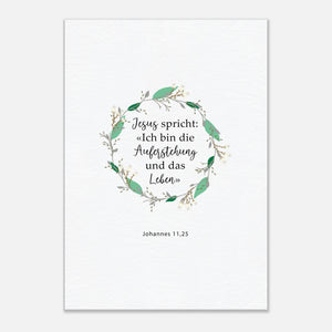 jesus spricht johannes 11,25 Leinwandbild