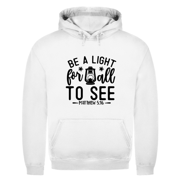 Herren Hoodie be a light for all to see matthew 5:16