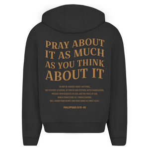 Oversize Zipper Hoodie pray about it philippians 4:6-7