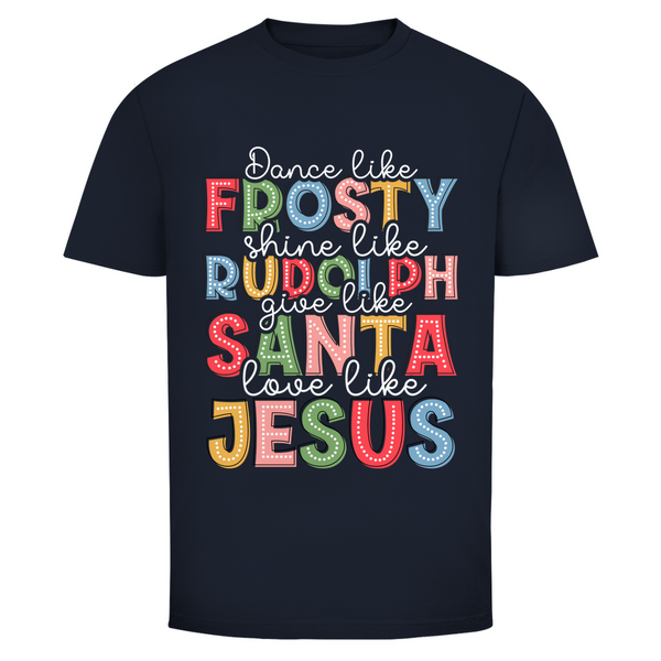 Herren T-Shirt give like santa love like jesus